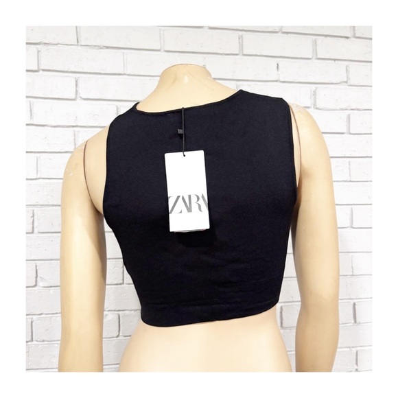 Zara Women’s Black Asymmetrical Women's Top - Picture 7 of 9